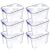 Kit 6 Caixas Organizadoras Transparente Multiuso 56 Litros - comprar online