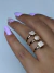 Anel em ouro 18k 750 legitimo, Chuveiro Coração/Quadrado/Redondo/Sextavado Cravejado com zircônia - loja online