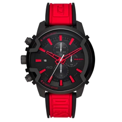 Relógio Diesel Esportivo Vermelho e Preto Griffed DZ4530/1PN