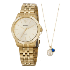 Kit Relógio Feminino Seculus Psicologia Dourado 20939LPSKDS1K1