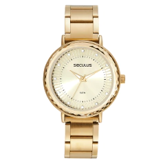 Relógio Seculus Feminino Cristais 77148LPSVDS1 - Dourado