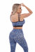 TOP SUPER STRAPPY ONÇA AZUL COM PRETO - People fit - Atacado