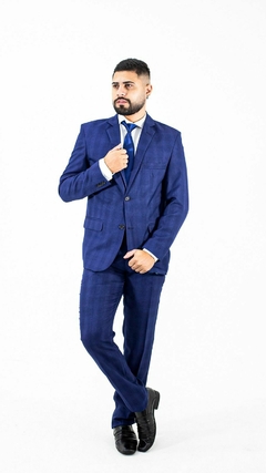 COSTUMES SLIM AZUL PRÍNCIPE DE GALES