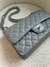 Bolsa CH double flap classic - Caviar cinza com prata - comprar online