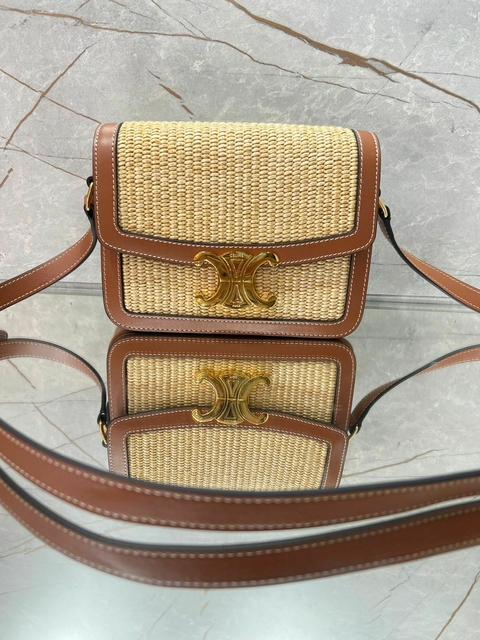 Bolsa Celine Triomphe Teen - Ráfia - comprar online