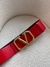 Cinto VLT - VLOGO duplaface vermelho com preto ferragem dourada