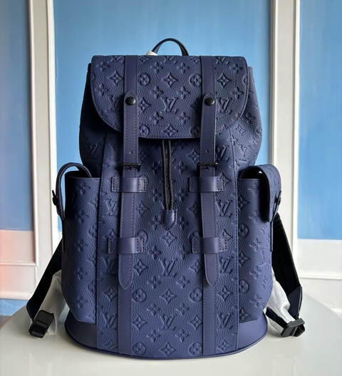 Mochila Louis Vuitton Christopher MM - azul - comprar online
