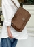 Bolsa CH shopping - camurça marrom com prata - comprar online