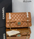 Bolsa CH double flap classic - caramelo com dourado - comprar online