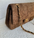 Bolsa CH double flap classic - camurça marrom com dourado na internet