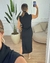 Vestido Midi com Gola Boba e Fenda Lateral