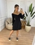 Vestido Curto com Mangas Bufantes e Decote Versátil