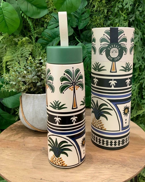 Garrafa Farm Que Sede 750Ml Jardim Tropical