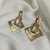 Brinco Dourado Texturizado - Elle Jew
