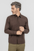CAMISA KING&JOE M/L XADREZ PEQUENO MARROM - comprar online