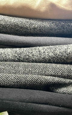 CHALECOS PAÑO ESPIGA GRIS OSCURO - comprar online