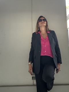 BLAZER MILAN (negro con rayitas mismo tono) Talle M - tienda online