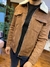 Chaqueta Gamuza Marrón con Cuello Ovejero