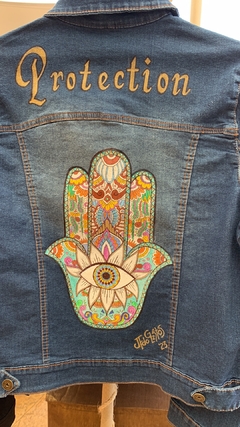 Imagen de CHAMARRAS DE MEZCLILLA PINTADA A MANO