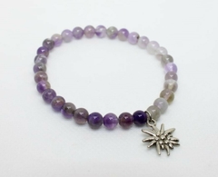 PULSERA AMATISTA LILA CON GIRASOL en internet