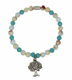 PULSERA JASPE IMPERIAL DE SEDIMENTO DE MAR AZUL