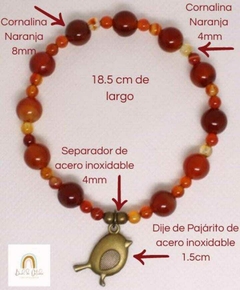 PULSERA CORNALINA NARANJA - Baúl de Octubre