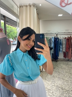 Imagem do BLUSA RUTE TRICOLINE COM STRASS