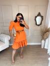 VESTIDO SOL - LARANJADO COM FAIXA