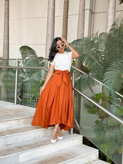 BLUSA CLARA DE TRICOT COM MANGA DUPLA - comprar online