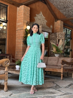 VESTIDO MARIA DE RENDA COM CINTO - comprar online