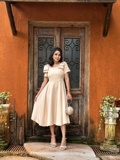 VESTIDO PRISCILA ALFAIATARIA DE LAÇO NOS OMBROS - comprar online