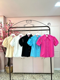 BLUSA RUTE TRICOLINE COM STRASS na internet