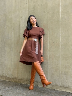 VESTIDO BEATRICE MANGA BABADO - loja online
