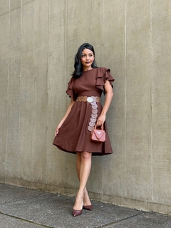 VESTIDO BEATRICE MANGA BABADO - ESTILOSA DE SAIA