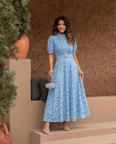 VESTIDO MARIA DE RENDA COM CINTO - loja online