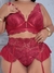 CONJUNTO DE CINTA LIGA EM RENDA 4 PEÇAS PLUS - comprar online