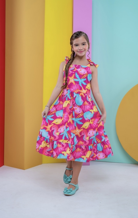 Vestido Fundo do Mar