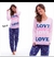 Pijama Longo Feminino Love Love Love Love