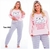 Pijama Longo Feminino Pensando Bem Acho q Vou Continuar Dormindo