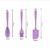 Kit Confeiteiro Silicone 3pç c/ Colher