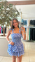 VESTIDO DE LASIE COM BABADOS E AMARRACAO NA ALCA - Kombi Teen