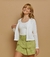 CONJ. CARDIGAN E TOP OFF WHITE