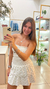VESTIDO LASTEX OFF WHITE - Kombi Teen