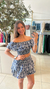 CONJUNTO COM SAIA E CROPPED DE BABADO DE LASIE