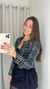 JAQUETA CROPPED DE TWEED COM LUREX - Kombi Teen