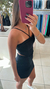 vestido cut out com alca multi amarracoes em malha canelada - loja online