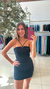 vestido cut out com alca multi amarracoes em malha canelada - Kombi Teen
