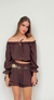 CONJ SAIA E BLUSA CHIFON