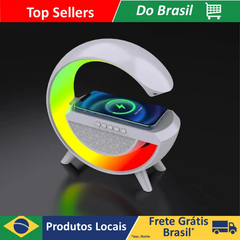 Caixa de Som G-Speaker Carregador Sem Fio Bluetooth RGB - Up Cem
