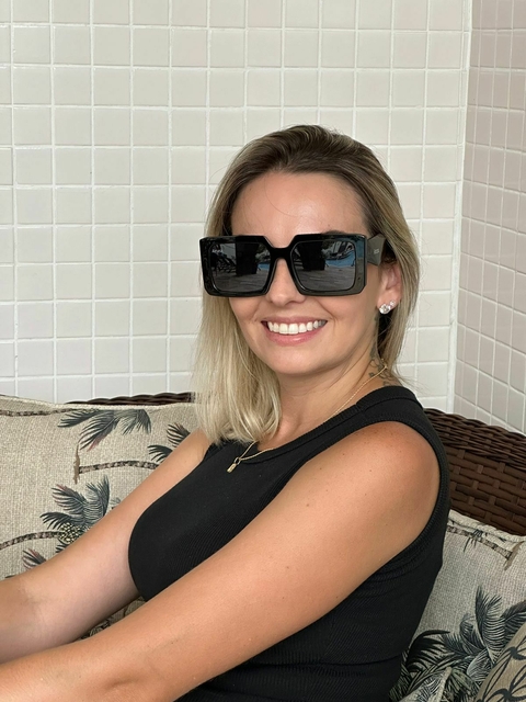 Óculos Maxi Quadrado - Preto